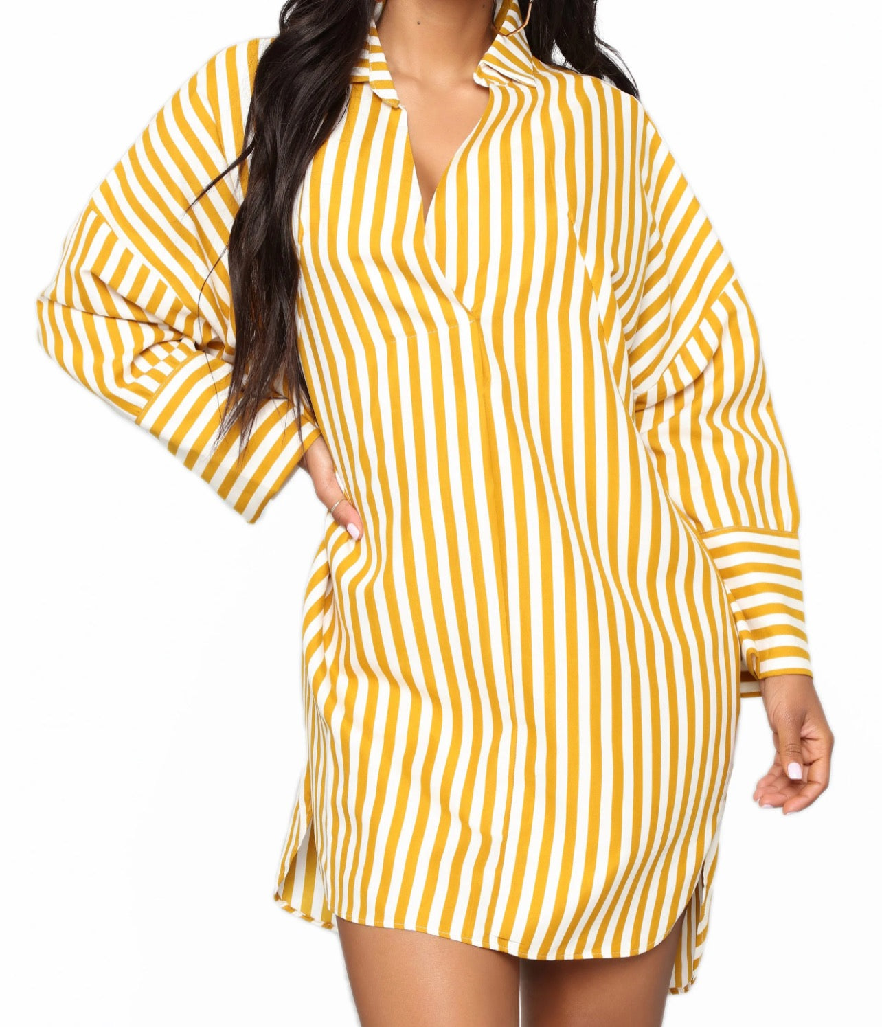 Dope Soul Striped Tunic Dress