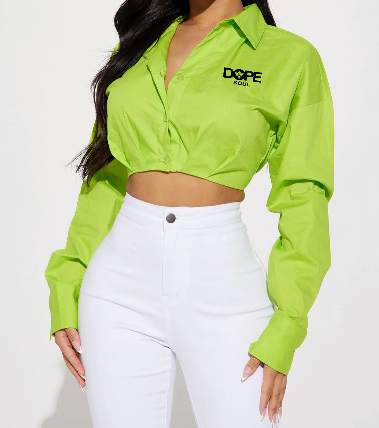 Dope Soul Poplin Crop Top